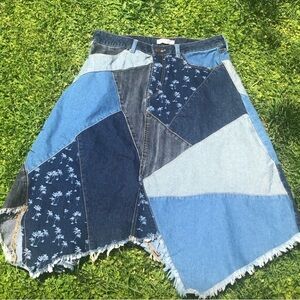 LNWOT Vintage Asymmetrical Patched Skirt